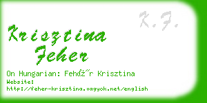 krisztina feher business card